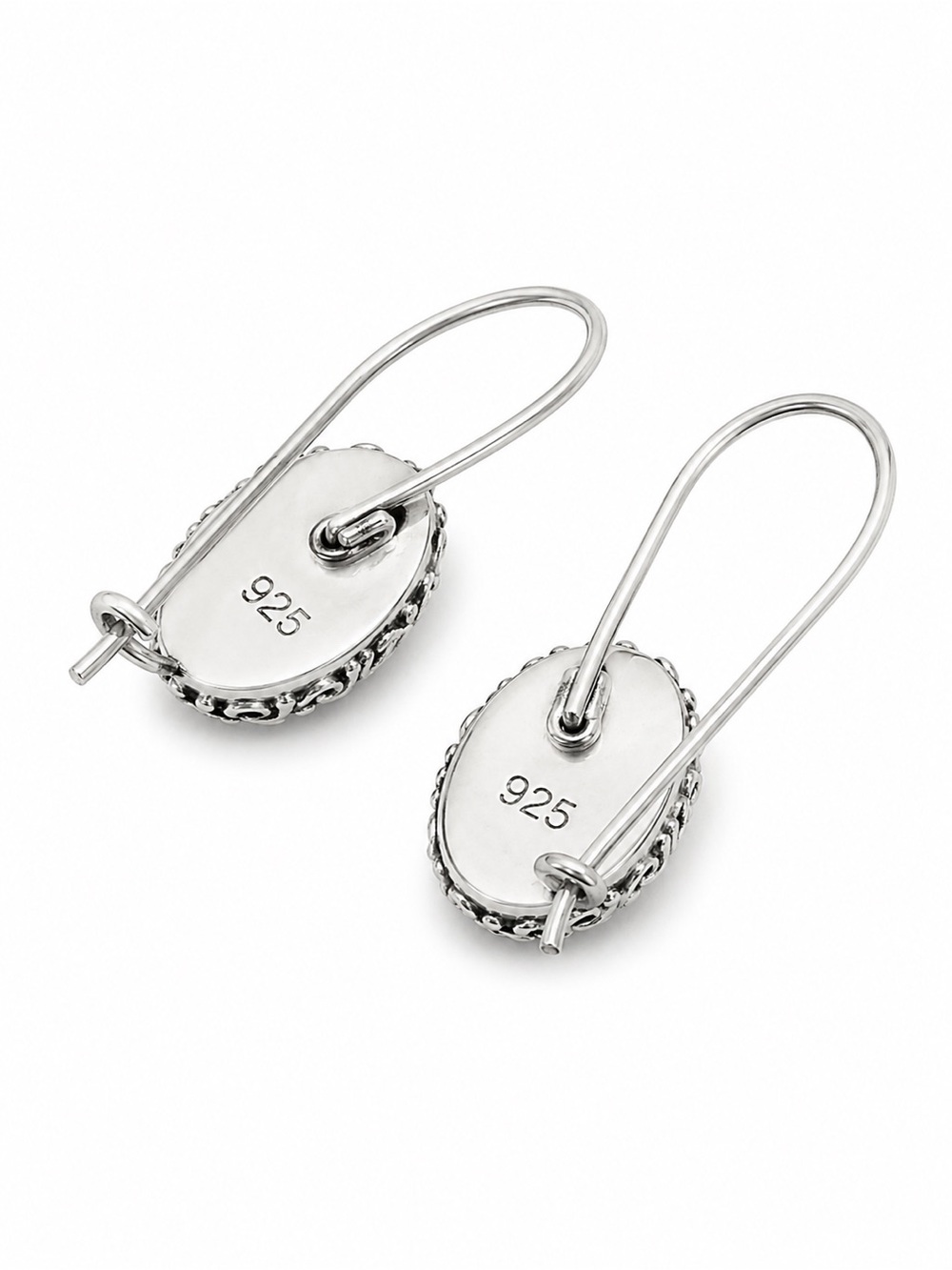 Moonstone Oval Hook Earrings - Picture 3 of 5